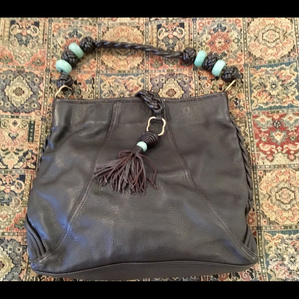 Shanghai Tang Jade Trim Satchel